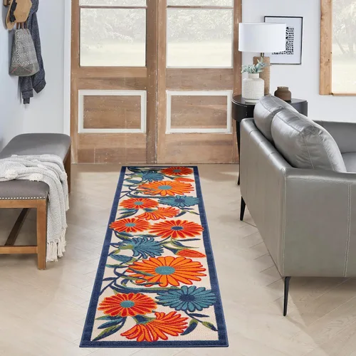 Vista 31 de Nourison Home Aloha - Alfombra beige de 2 pies 3 pulgadas x 12 pies, fácil de limpiar, no se desprende, para dormitorio, sala de estar, comedor