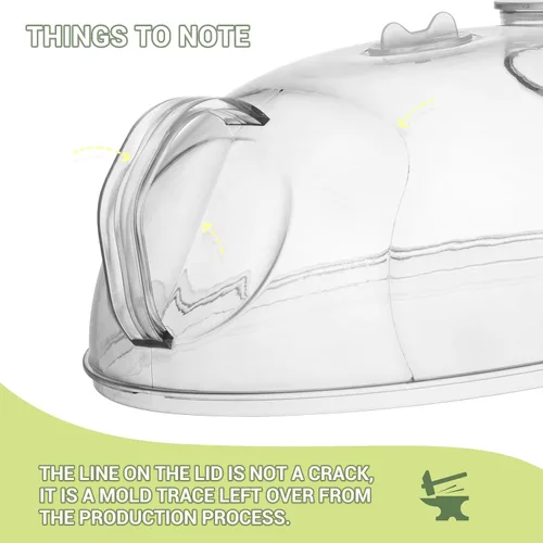 Vista 5 de Cubierta antisalpicaduras para microondas para alimentos, tapa transparente con vaporizador de agua, asa integrada, protector contra salpicaduras