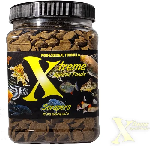 Vista 9 de Xtreme Scrapers Wafers - Alimento para peces de alta calidad de 0.551 in de rápida absorción – Rico en nutrientes y celulosa, ideal para comederos