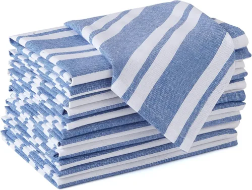 Vista 61 de Encasa XO Juego de 12 servilletas de tela de cóctel Servilletas de mesa de algodón puro Tamaño (9 x 9 pulgadas) Coral Solid Lavable a máquina