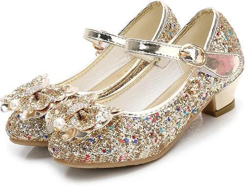 Vista 3 de Cadidi Dinos Zapatos de vestir para niñas, zapatos de fiesta de boda, zapatos de tacón Mary Jane Princesa (bebéniño pequeñoniño grande)