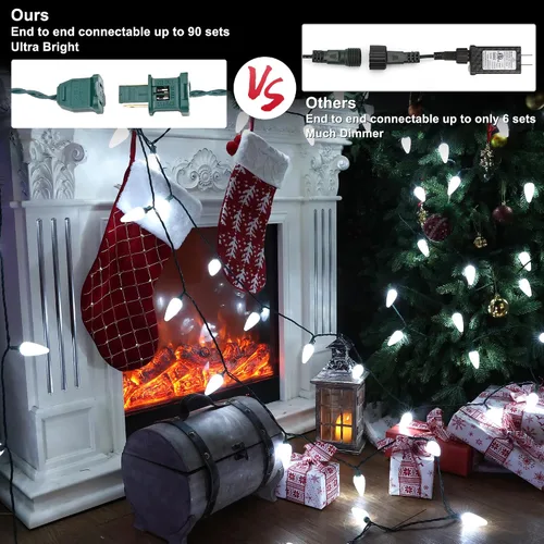 Vista 2 de Brizled - Luces de Navidad C9 para decoraciones navideñas al aire libre