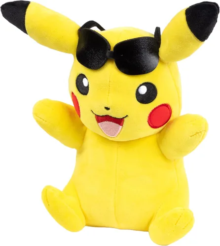 Vista 4 de Pokémon Pikachu - Peluche de vacaciones de 8 pulgadas, con licencia oficial, auténtica figura de peluche suave, regalo para niños, niñas, mayores