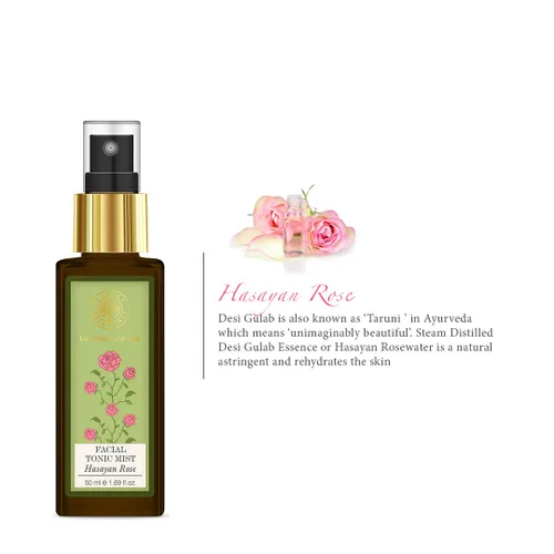 Vista 5 de Forest Essentials Niebla tónica facial Agua de rosas Hasayan, 1.7 fl oz