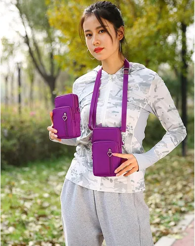 Vista 2 de WITERY Waterproof Nylon Cute Crossbody Cell Phone Purse Smartphone Wallet Bag for Women