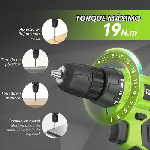 Vista 3 de FADAKWALT Juego de destornilladores inalámbricos de 12 V, kit de herramientas eléctricas de 179 piezas con batería y cargador, portabrocas sin llave
