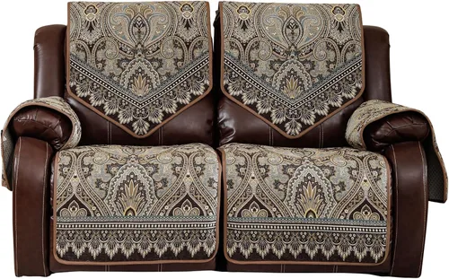 Vista 9 de Fundas impermeables para sofá reclinable, fundas antideslizantes para sofá reclinable de 2 asientos, fundas de sofá reclinable de jacquard lavables