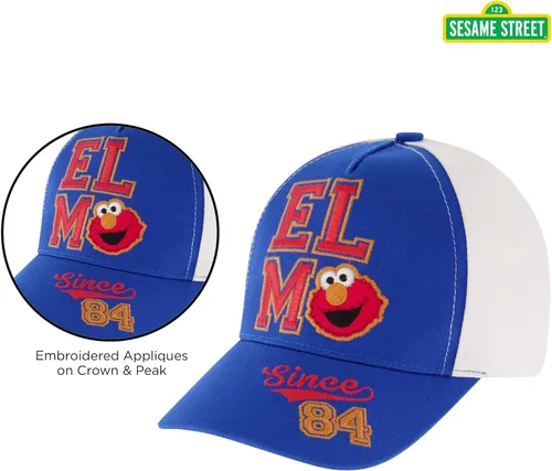 Vista 3 de Sesame Street Sombrero de béisbol Elmo para niños pequeños, Kids Cap Size 2-4