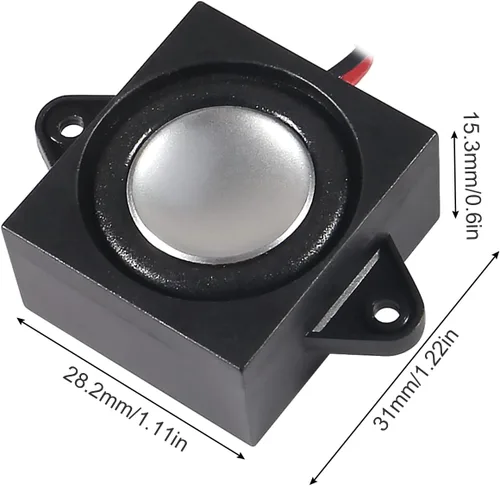 Vista 2 de 4 piezas de altavoz mini de 4 ohmios, 3 vatios, altavoz micro para Arduino con longitud de línea de 11 mm, terminal JST-PH2.0mm de 2 pines