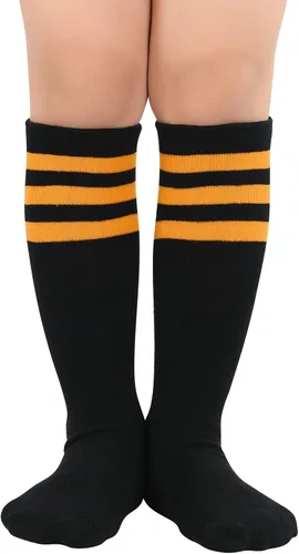 Vista 57 de Century Star Calcetines de fútbol de algodón para niños y jóvenes, calcetines de tubo suave, hasta la rodilla, calcetines deportivos largos