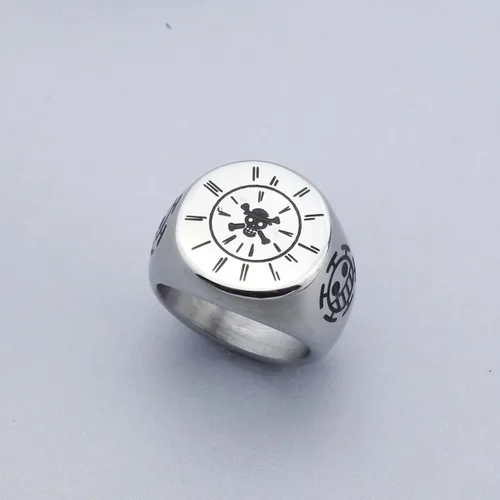 Vista 2 de ZWYQWN Anime One Piece Luffy Skeleton Ring Birthday Gifts for Men Boys Cosplay Gifts for Women Men