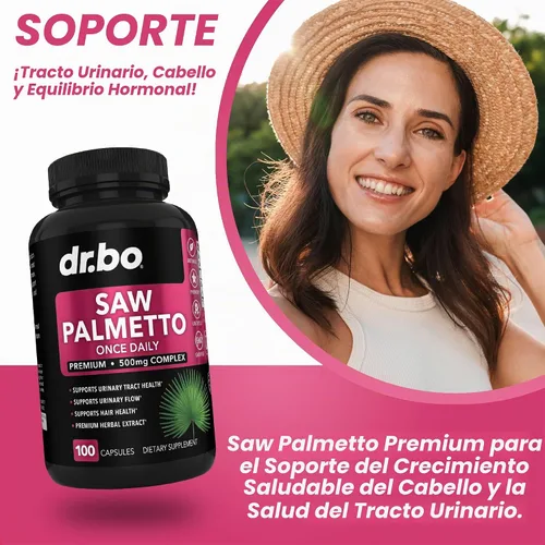 Vista 3 de Saw Palmetto para la pérdida de cabello de las mujeres - Bloqueador DHT para mujeres crecimiento natural más complejo de suplementos de control