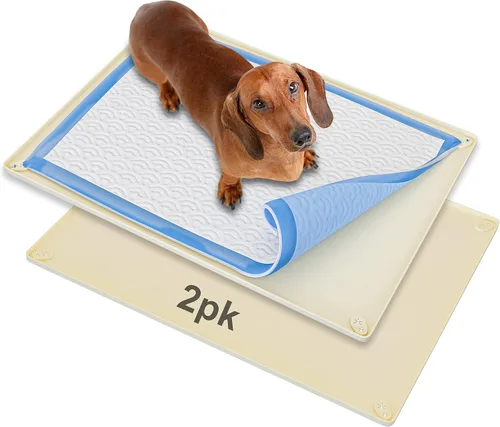 Vista 11 de Bandeja para orina de perro para almohadillas de orina de 30 x 36 pulgadas Gris