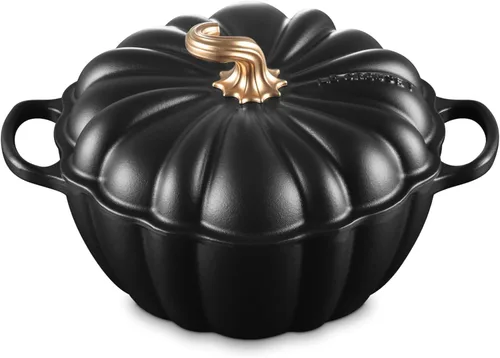 Vista 2 de Le Creuset Cocotte de calabaza de hierro fundido esmaltado, 4 cuartos de galón., regaliz