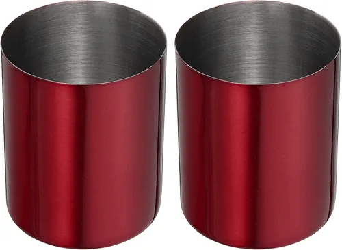 Vista 6 de PATIKIL Portalápices, paquete de 2 soportes para bolígrafos para escritorio, de acero inoxidable, organizador de tazas, soporte para brochas de Negro