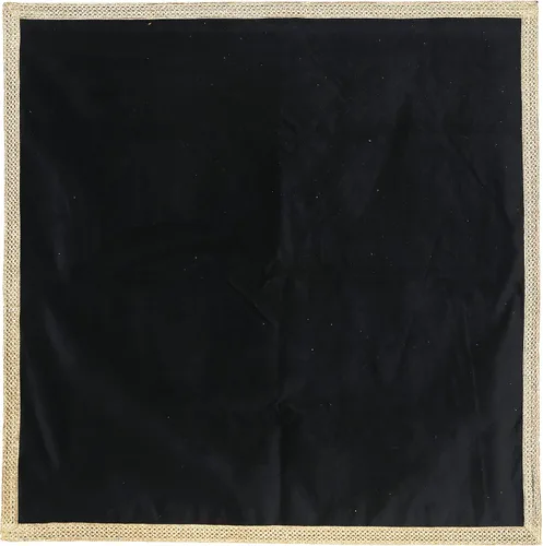 Vista 3 de Indian Consigners Pequeño paño de terciopelo de color sólido para uso multiusos (negro)