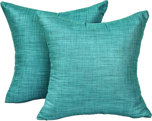 Vista 7 de Almohadas decorativas para sofá cama, almohadas decorativas de sala de estar, almohadas rústicas, fundas de almohada sólidas de seda