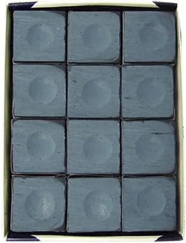 Vista 3 de Silver Cup caja de gis para tacos de pool/billar, 12 cubos.