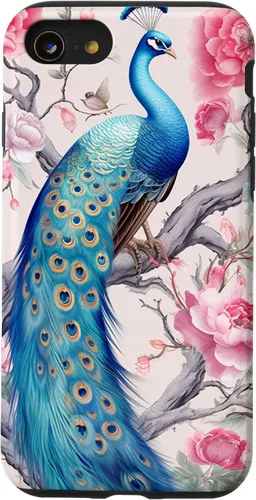 Vista 18 de Chinoiserie Peacock Rose Garden Case for iPhone 17