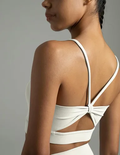 Vista 3 de Colorfulkoala Dreamlux - Sujetadores deportivos con tiras y lazo para mujer, diseño de impacto ligero, para entrenamiento y yoga