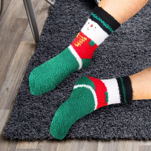 Vista 7 de Calcetines mullidos para hombre, unisex, lindos animales, acogedores, divertidos, esponjosos, cálidos, de invierno, de felpa, para dormir, regalos