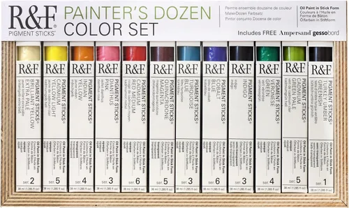 Vista 36 de R&F Handmade Paints - Pigmento profesional al óleo en barra, naranja lizarina, 6.4 fl oz