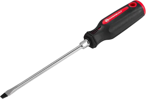 Vista 9 de Powerbuilt 646170 - Destornillador ranurado de 1/4 pulgadas x 1-1/2 pulgadas, destornillador de punta magnetizada, mango de inyección doble, acero