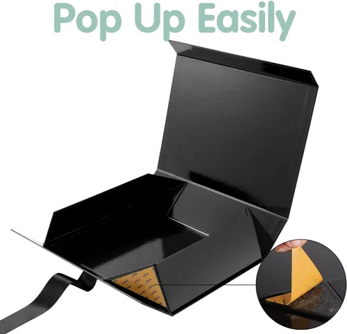 Vista 8 de HAPPY POTATO Caja de regalo grande con tapa y cinta, caja de propuesta de padrino, caja de regalo magnética para regalos