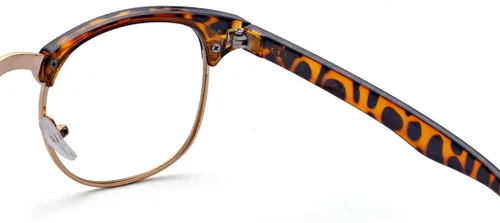 Vista 5 de Outray gafas con lentes transparentes de cuerno lustrado medio marco clásicos, retro, vintage