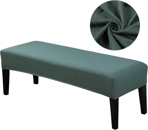 Vista 8 de Fundas de banco rectangulares, funda extraíble para silla de comedor, ajuste suave, universal, elásticas, antipolvo, lavable, protector de asiento