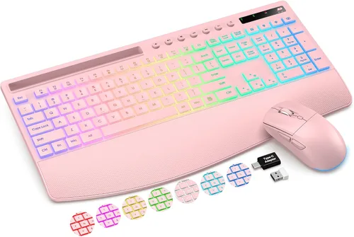 Vista 11 de Combo de teclado y mouse inalámbricos, batería de 4000 mAh Negro clásico