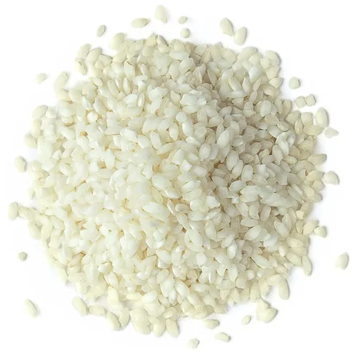 Vista 3 de Food to Live Arborio italiano orgánico, 1 libra sin OMG, variedad de arroz blanco de grano corto, superfino, vegano, kosher, a granel. Textura