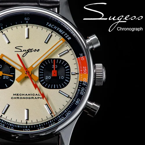 Vista 2 de Sugess SUCHP005K V2 SWAN Neck x Exhibition case Back Chrono Mens Watch Seagull 1963 Cronógrafo
