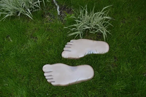 Vista 9 de Izquierda & derecha Foot Print Paving hormigón Piedra molde Garden Path # S13