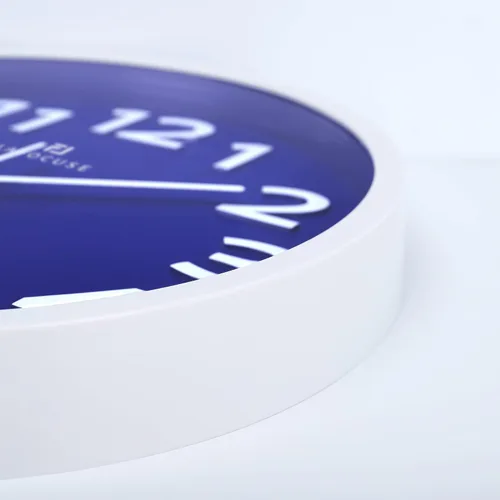Vista 7 de Lafocuse Reloj de pared azul con números 3D de 12 pulgadas para decoración de sala de estar, moderno reloj de pared de cocina funciona