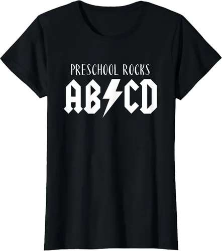 Vista 40 de Preschool Rocks Teacher Back to School ABCD Rock First Day T-Shirt Asphalt Grey