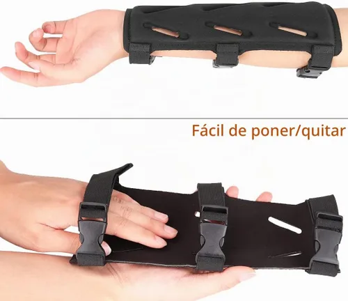 Vista 8 de Protector de Brazo de Tiro con Arco Ajustable Protector de 3 Correas Accesorio Ligero de Caza Tiro al Blanco Adulto Unisex Protectores de Brazo