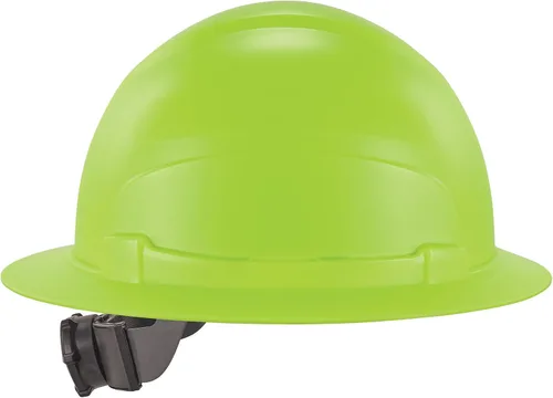 Vista 9 de Ergodyne Skullerz 8969 Class E - Casco duro de ala completa, ligero, suspensión de trinquete ajustable de 6 puntos, carcasa de HDPE, lima