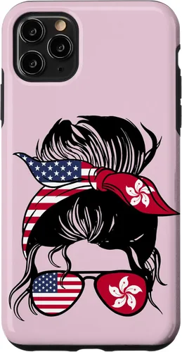 Vista 11 de Funda para iPhone 14 Half Hong Kong Half American Mix Hong Kong Roots
