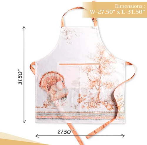 Vista 844 de Maison d' Hermine Delantales para mujer con bolsillo, 100% algodón (27.50 x 31.50 pulgadas)