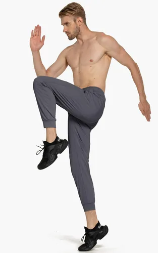 Vista 5 de M MAROAUT Pantalones deportivos para hombre, pantalones deportivos ligeros con bolsillos con cremallera, pantalones de entrenamiento para gimnasio