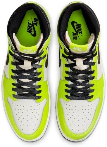 Vista 5 de Jordan 1 Retro High OG Visionaire VoltioNegro-Vela para hombre (555088 702), VoltBlack-sail, 8.5