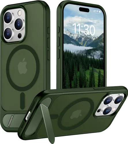 Vista 163 de Funda para iPhone 11 con compatibilidad magnética, [Soporte invisible incorporado][Compatible con MagSafe]