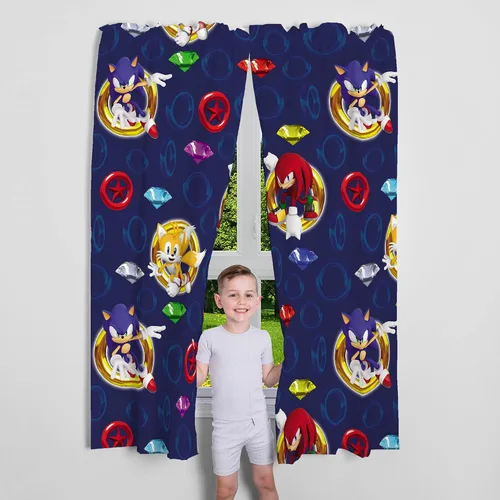 Vista 6 de Franco Sonic The Hedgehog - Juego de ropa de cama y cortinas para ventana