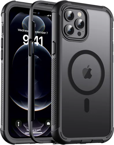 Vista 127 de jaroco - Funda magnética compatible con MagSafe para iPhone 11 de 6.1 pulgadas; protección de grado militar contra caídas, de doble capa