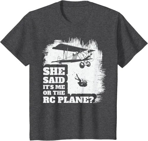 Vista 19 de Camiseta de avión controlado por radio control piloto modelo RC Aviones RC, Negro