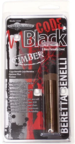 Vista 4 de Patternmaster Code Black Timber - Accesorio de escopeta de caza de calibre 12, tubo de estrangulador de acero inoxidable 17-4, alcance efectivo