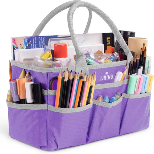 Vista 10 de Jjring Fundamental Organizer - Bolsa de nailon 600D para artistas, borde azul