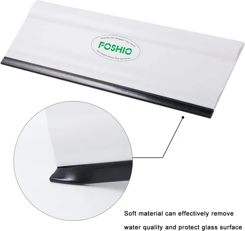 Vista 5 de FOSHIO Escobilla de goma de 6 pulgadas para cocinas, vidrio, ducha y ventanas de coche, paquete de 3 (blanco)