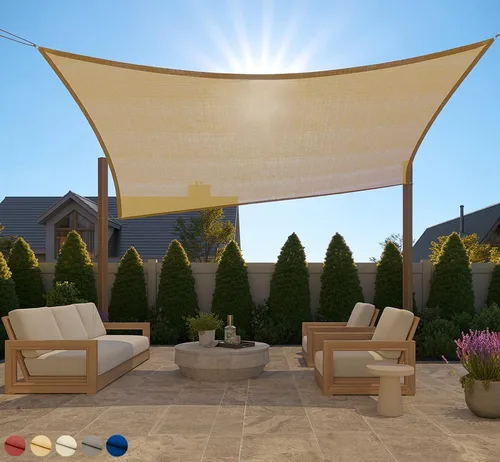 Vista 28 de GORILLA GRIP - Toldo parasol resistente, protección UV, resistente a la decoloración, desgarros y óxido, rectangular, con bordes curvos que bloquean